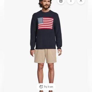 NWT Vineyard Vines men’s crew neck American flag cotton sweater. *closet staple*